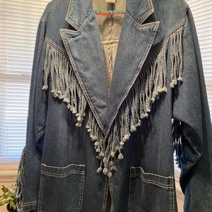 TEXAS FRINGE DENIEM JACKET